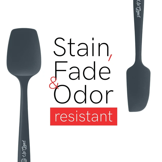Alt view image 11 of 14 - Silicone Spatula Set 600°F - High Heat Resistant Nonstick, Small and Large Kitchen Spatulas - Flexible BPA Free Professional Grade Cookware - Utensils for Cooking, Baking, Mixing(4 Pcs, Grey)
