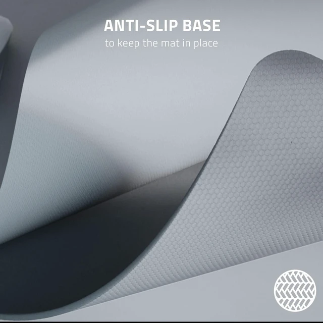 Alt view image 11 of 14 - Glide Soft Mouse Mat, Textured Micro-Weave Cloth, White, XXL