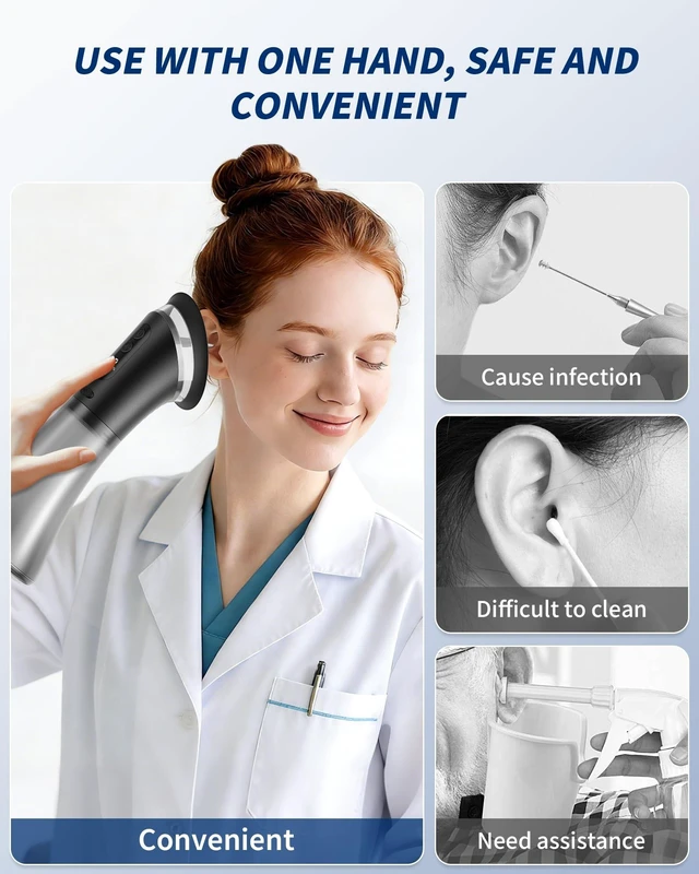 Alt view image 10 of 14 - Ear Wax Removal Kit with One-Piece Waste Tank, 3 Pressure Modes, Ipx7 | Electric Ear Wax Removal Tool for Tinnitus Relief, Safe & Gentle Ear Cleaner with Ear Irrigation Flushing System