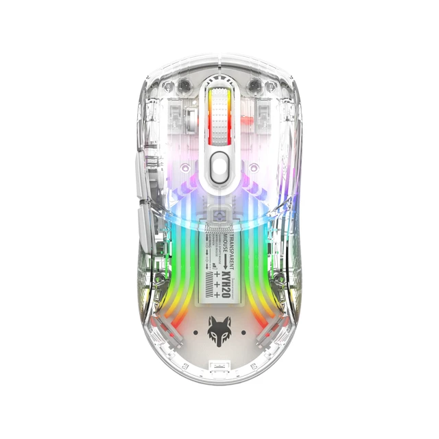Alt view image 8 of 14 - Bluetooth Wireless Mouse, Transparent RGB Mechanical Dual Mode Gaming Mouse, A Must-Have Cool USB Computer Mouse for Gaming and Esports