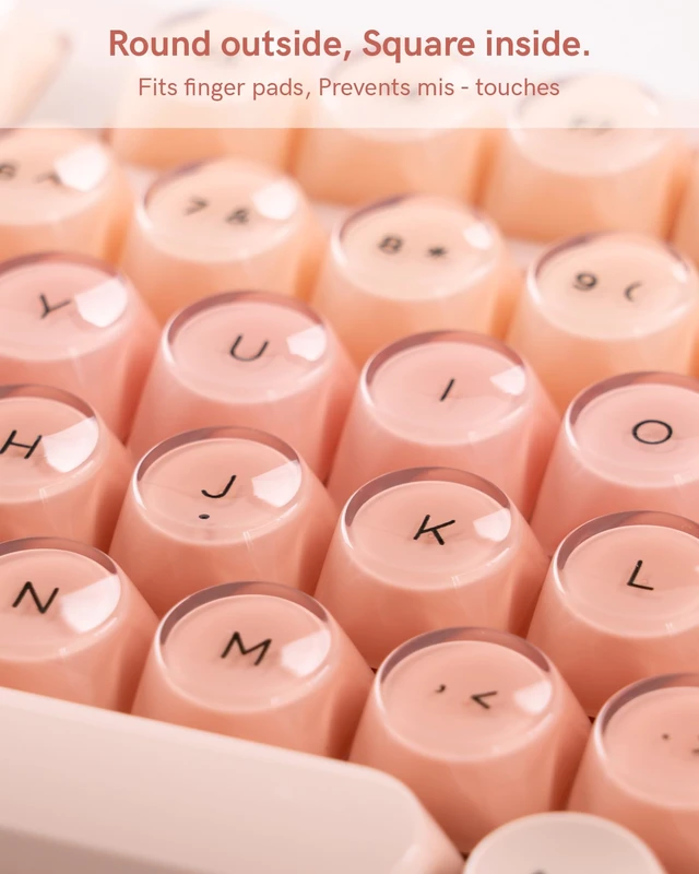 Alt view image 13 of 14 - Foundation Mechanical Keyboard,98% Pink Creamy Keyboard Gaming Keyboard,3 Mode with Multimedia Screen,RGB Backlit,Jelly MOA Profile keycaps for Win/Mac,Pink