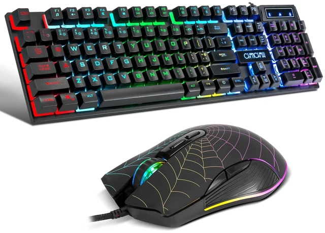 Alt view image 8 of 14 - Gaming Keyboard and Mouse 104 Keys for Mac PC PS5 PS4 Xbox One Gamers