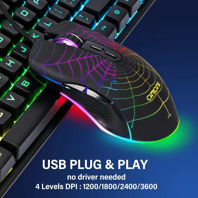 Alt view image 10 of 14 - Gaming Keyboard and Mouse 104 Keys for Mac PC PS5 PS4 Xbox One Gamers