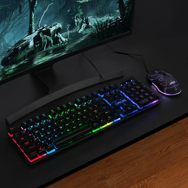 Alt view image 14 of 14 - Gaming Keyboard and Mouse 104 Keys for Mac PC PS5 PS4 Xbox One Gamers