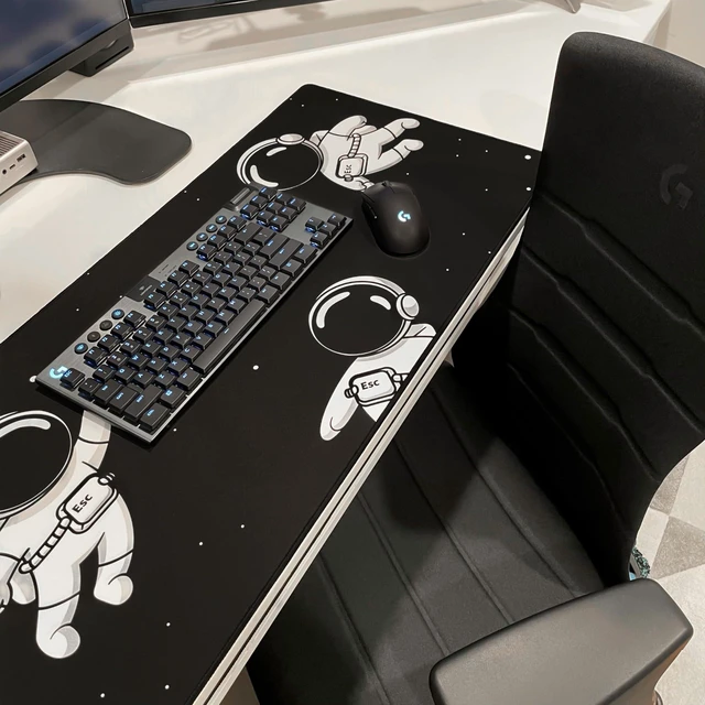 Alt view image 6 of 10 - Gravity Gaming Mouse Pad, Extra Large Desk Pad for Keyboard and Mouse, Non-Slip Mousepad Desk Mat with Foam Core, Anti-Fray Lock Stitching and Low Friction Cloth Surface (35.4 x 15.8)