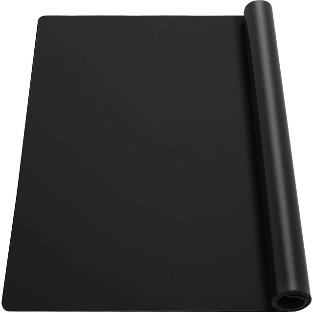 Alt view image 8 of 14 - 31.6"x23.5" Large Silicone Kitchen Counter Mat, 2mm Thick Heat Resistant Silicone Countertop Protector Mat Cover for Baking Air Fryer Toaster Oven Microwave Coffee Maker Cutting Board Drill Black