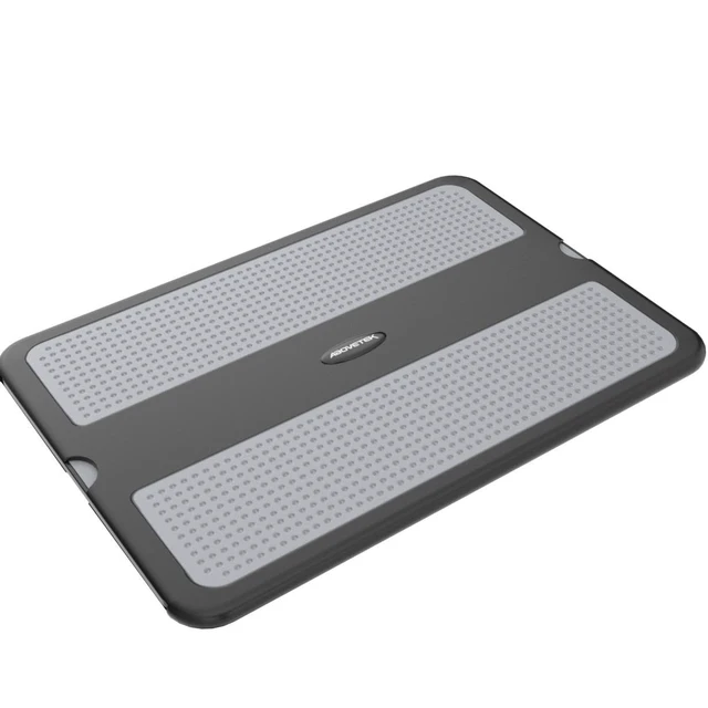 Alt view image 11 of 14 - Portable Laptop Lap Desk w/Retractable Left/Right Mouse Pad Tray, Non-Slip Heat Shield Tablet Notebook Computer Stand Table w/Sturdy Stable Work Surface for Bed Sofa Couch or Travel