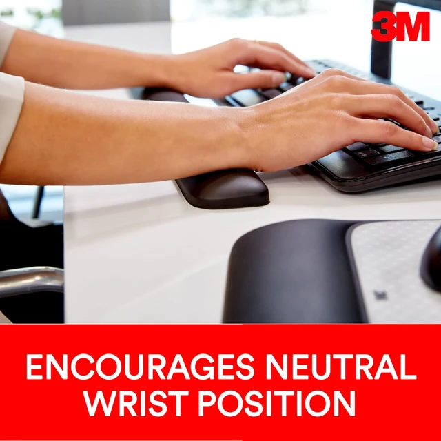 Alt view image 9 of 14 - Gel Wrist Rest for Keyboards, Soothing 3M Gel Technology and Satin Smooth Cover for All Day Comfort and Support, Durable and Easy to Clean, 19", Black (WR85B)