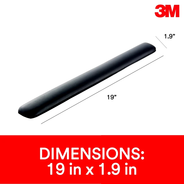 Alt view image 13 of 14 - Gel Wrist Rest for Keyboards, Soothing 3M Gel Technology and Satin Smooth Cover for All Day Comfort and Support, Durable and Easy to Clean, 19", Black (WR85B)