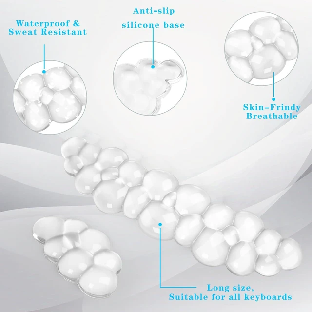 Alt view image 10 of 14 - Gel Cloud Keyboard and Mouse Wrist Rest, Cute Wrist Support and Arm Support Keyboard Rest for Keyboard and Mouse Typing Pain ReliefSuitable for Office/Computer/Laptop/GamingWhite