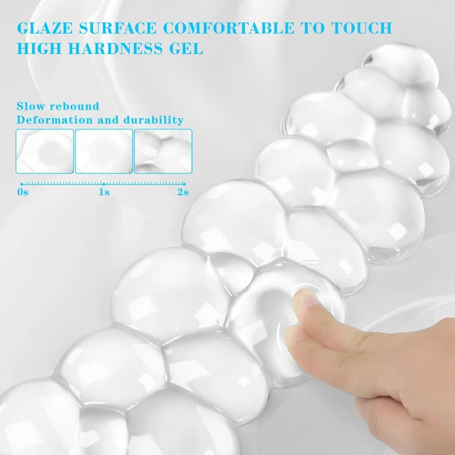 Alt view image 11 of 14 - Gel Cloud Keyboard and Mouse Wrist Rest, Cute Wrist Support and Arm Support Keyboard Rest for Keyboard and Mouse Typing Pain ReliefSuitable for Office/Computer/Laptop/GamingWhite