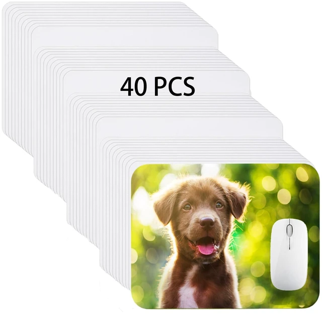 Alt view image 8 of 14 - Sublimation Mouse Pad Blanks, Heat Press Printing Crafts Mousepads 3mm Thick DIY Custom Mouse Pads Anti-Slip Rubber Mouse Mat for Office Laptop Computer Gaming
