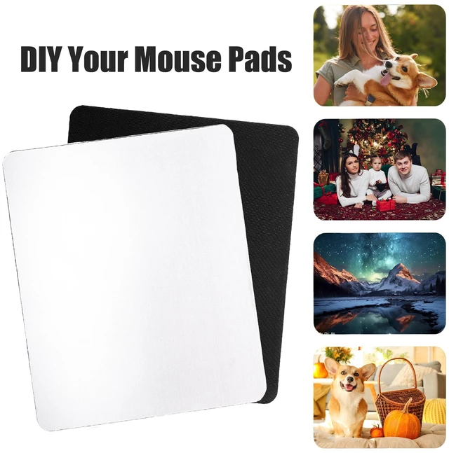 Alt view image 11 of 14 - Sublimation Mouse Pad Blanks, Heat Press Printing Crafts Mousepads 3mm Thick DIY Custom Mouse Pads Anti-Slip Rubber Mouse Mat for Office Laptop Computer Gaming
