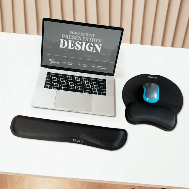 Alt view image 9 of 14 - Premium Keyboard Wrist Rest and Mouse Pad Wrist Support for 2 Pack