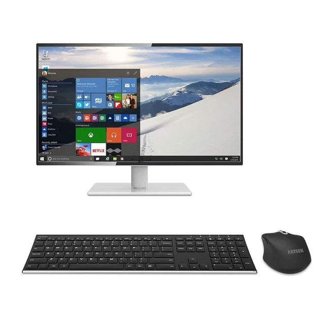 Alt view image 14 of 14 - 2.4G Wireless Keyboard and Mouse Combo Stainless Full Size Keyboard and Ergonomic Mouse with Side Buttons for Computer Desktop PC Laptop and Windows 11/10/8/7 Build in Rechargeable Battery