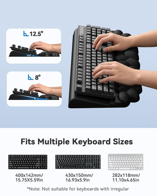 Alt view image 13 of 14 - Cloud Wrist Rest for Keyboard and Mouse, Keyboard Riser Pad for Desktop