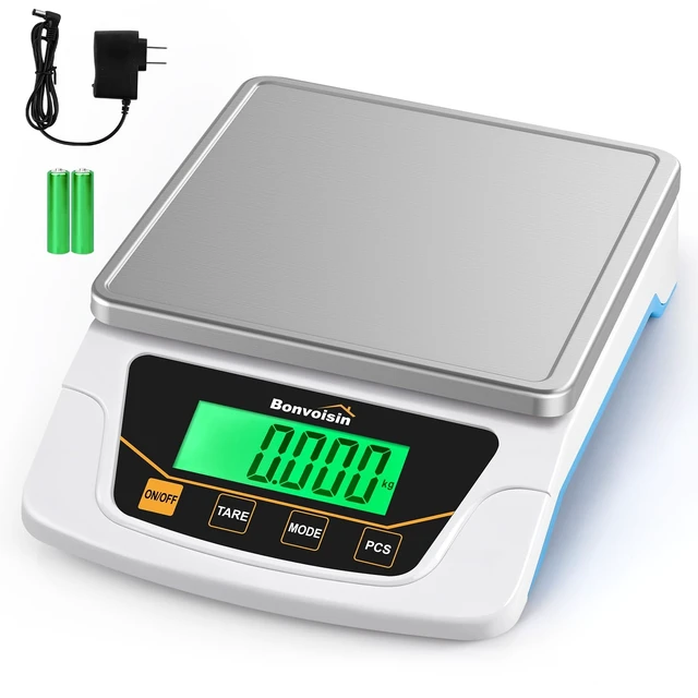 Alt view image 8 of 14 - Digital Gram Scale 6000g x 0.1g Lab Scale with 6 Units | Precision Balance with Tare, Counting, Dual Power (Adapter + AA Batteries), Adjustable Auto-Off for Lab, Jewelry, Parts