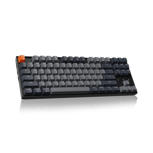 Alt view image 8 of 14 - Tenkeyless Wireless Mechanical Keyboard for Mac, White Backlight, Bluetooth, Multitasking, Type-C Wired Gaming Keyboard for Windows with Brown Switch