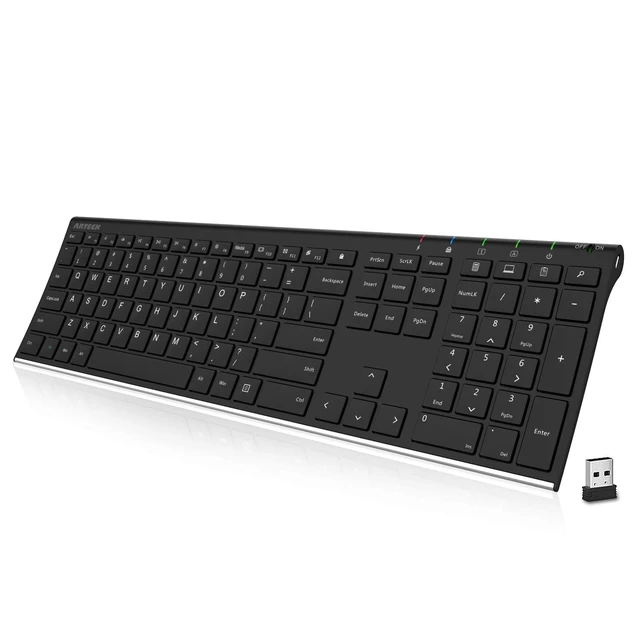 Alt view image 8 of 14 - 2.4G USB Wireless Keyboard Full Size Keyboard for Computer/PC/Laptop