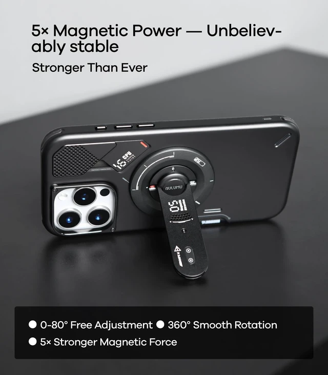 Alt view image 10 of 14 - G05 Air for MagSafe Grip Stand | Rotation Angle Adjustment | Aluminium Alloy Ultra Light & Ultra Thin | with Box Opener - Black