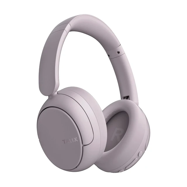 Alt view image 8 of 14 - H30 Hybrid Active Noise Cancelling Headphones, 110H Playtime Hi-Res Audio Bluetooth 6.0 Wireless Over Ear ANC Headphones for Commute/Travel (Purple)