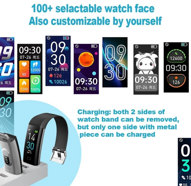 Alt view image 10 of 12 - Fitness Tracker with Heart Rate Monitor/Step Counter/Calories, Activity Tracker Smart Watch Sleep Monitor IP68 Health Tracker Pedometer for Man Women