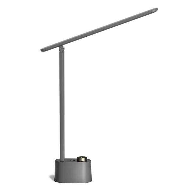 Alt view image 8 of 14 - HWT-H01 LED Desk Lamp Stepless Dimmable Table Lamp with USB A+C Dual Charging Port Eye-Caring Foldable Desk Light with 3 Color Modes for Home Office Bedroom Reading Study Sunturalux (Gray)