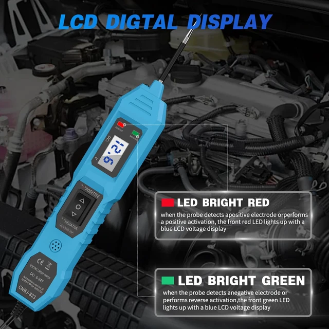 Alt view image 12 of 14 - Power Circuit Probe Tester, 6V/12V/24V DC Circuit Tester Automotive, Multifunctional Car Electric Circuit Tester Power Fuse & Voltage Tester Light, Short Circuit Breake Finder Electrical Tools, Blue
