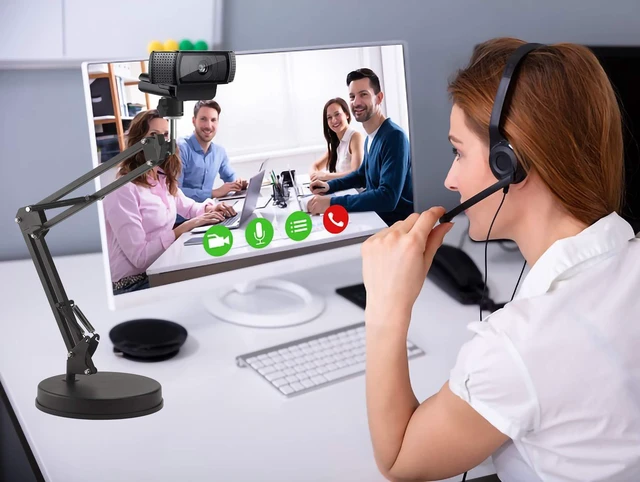 Alt view image 14 of 14 - Webcam Stand,Camera Mount 22 Inch Suspension Boom Scissor Arm Stand,for Webcam C925e C922x C922 C930e C930 C920 C615,Hero 8/7/6/5,Ultra/Pro/Pro 2/Pro 3/Brio 4K,DSLR Camera