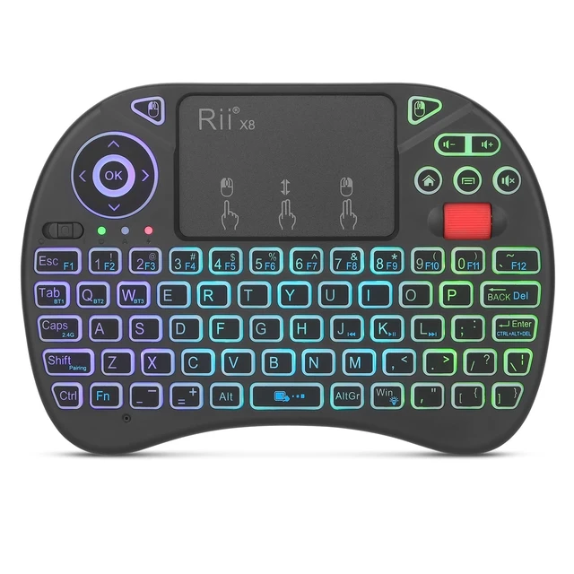 Alt view image 9 of 14 - X8 Mini Keyboard,BT+2.4G Dual Mode Portable Keyboard for HTPC/IPTV