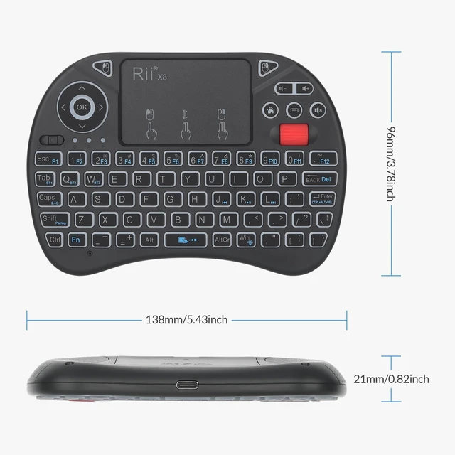 Alt view image 13 of 14 - X8 Mini Keyboard,BT+2.4G Dual Mode Portable Keyboard for HTPC/IPTV