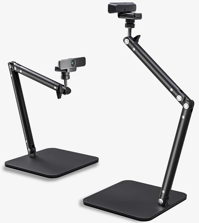 Alt view image 8 of 14 - Webcam Camera Stand, Phone Mount, Sturdy Desk Mount for Webcam C922 C930e C920S C920 C615 C960 C920x BRIO 4K, Phone Mount, Right Light with 1/4" Thread