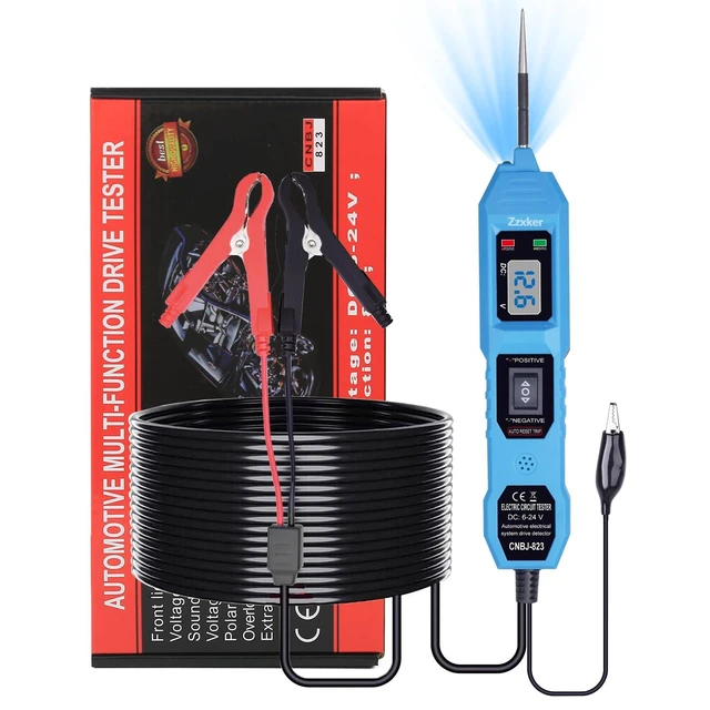 Alt view image 8 of 14 - Power Circuit Probe Tester,6V/12V/24V DC Circuit Tester Automotive,Test Light,Fuse & Voltage Tester,Automotive Short Circuit Breake Finder Electrical Tools (Blue)