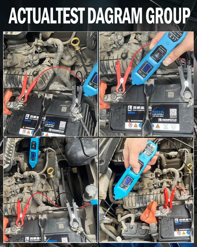 Alt view image 14 of 14 - Power Circuit Probe Tester,6V/12V/24V DC Circuit Tester Automotive,Test Light,Fuse & Voltage Tester,Automotive Short Circuit Breake Finder Electrical Tools (Blue)