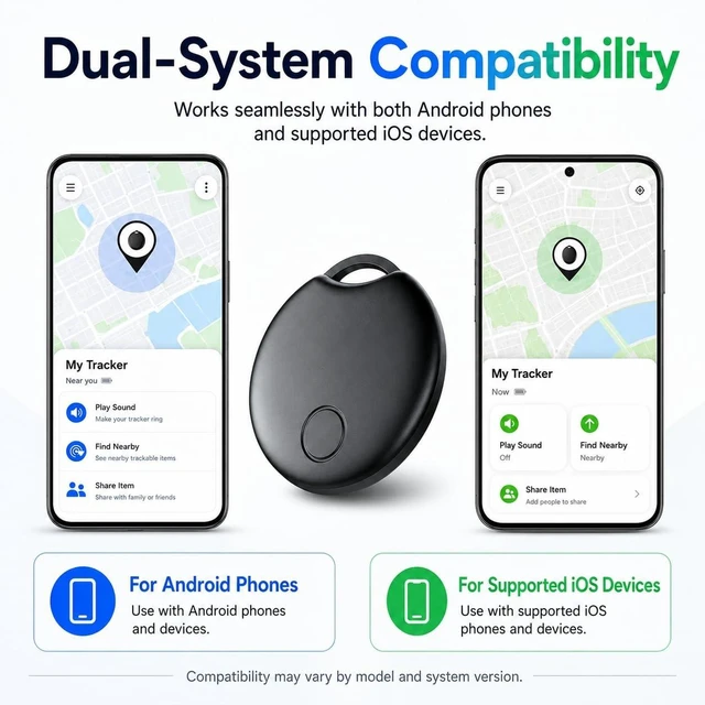 Alt view image 12 of 14 - 2026 Tracker Smart Tags for iOS and Android,Dual System Android Tracker Tags Bluetooth Key Finder Compatible with iOS and Android for Keys, Luggage and More
