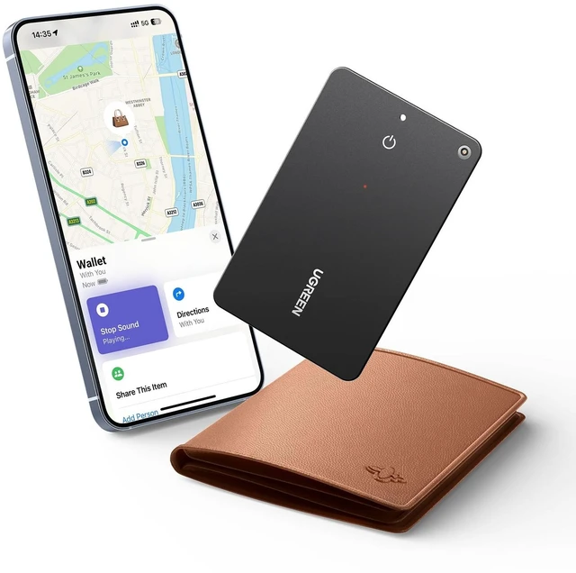 Alt view image 8 of 14 - FineTrack Slim Wallet Tracker Card (iOS Only)