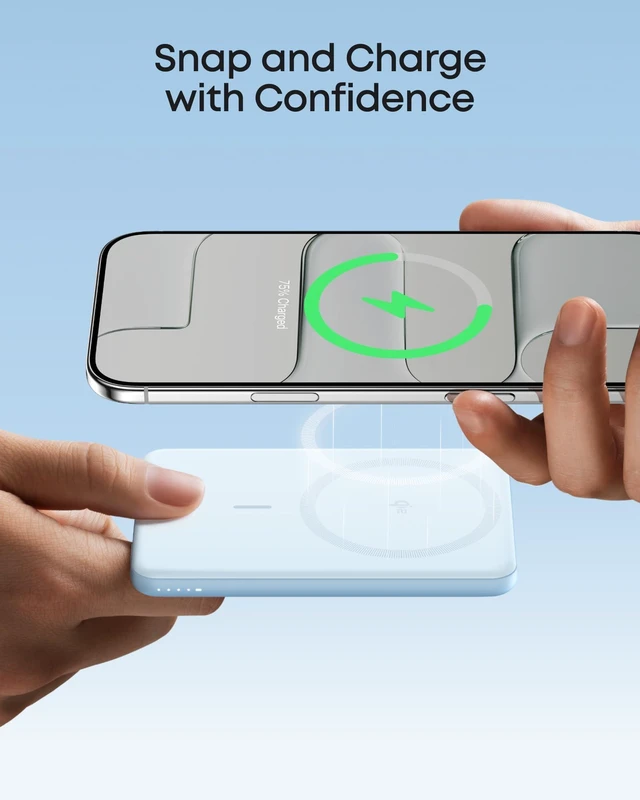 Alt view image 10 of 12 - MagGo Power Bank, 5,000mAh Qi2-Certified 15W Max Portable Charger