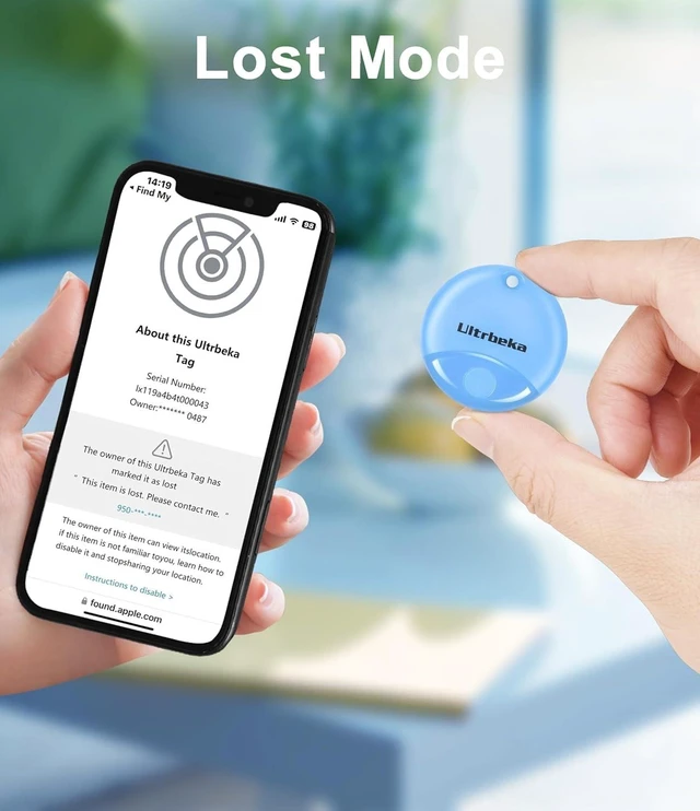 Alt view image 11 of 14 - Air Tracker Tag 4 Pack Bluetooth Item Finder for iPhone MFi Certified Smart Tracker Compatible with Apple Find My, IP67 Waterproof Key Finder for Keys, Wallet, Luggage, Bike, Backpack