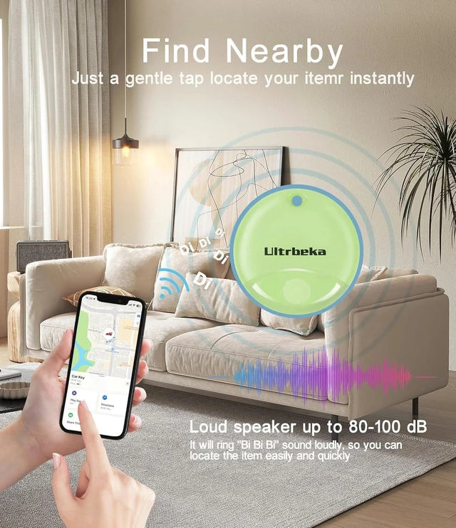 Alt view image 12 of 14 - Air Tracker Tag 4 Pack Bluetooth Item Finder for iPhone MFi Certified Smart Tracker Compatible with Apple Find My, IP67 Waterproof Key Finder for Keys, Wallet, Luggage, Bike, Backpack