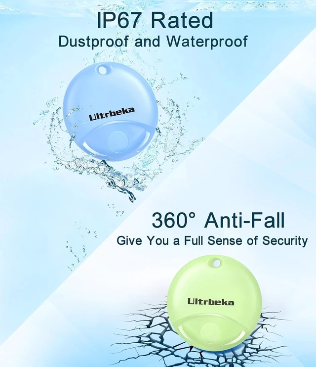 Alt view image 13 of 14 - Air Tracker Tag 4 Pack Bluetooth Item Finder for iPhone MFi Certified Smart Tracker Compatible with Apple Find My, IP67 Waterproof Key Finder for Keys, Wallet, Luggage, Bike, Backpack