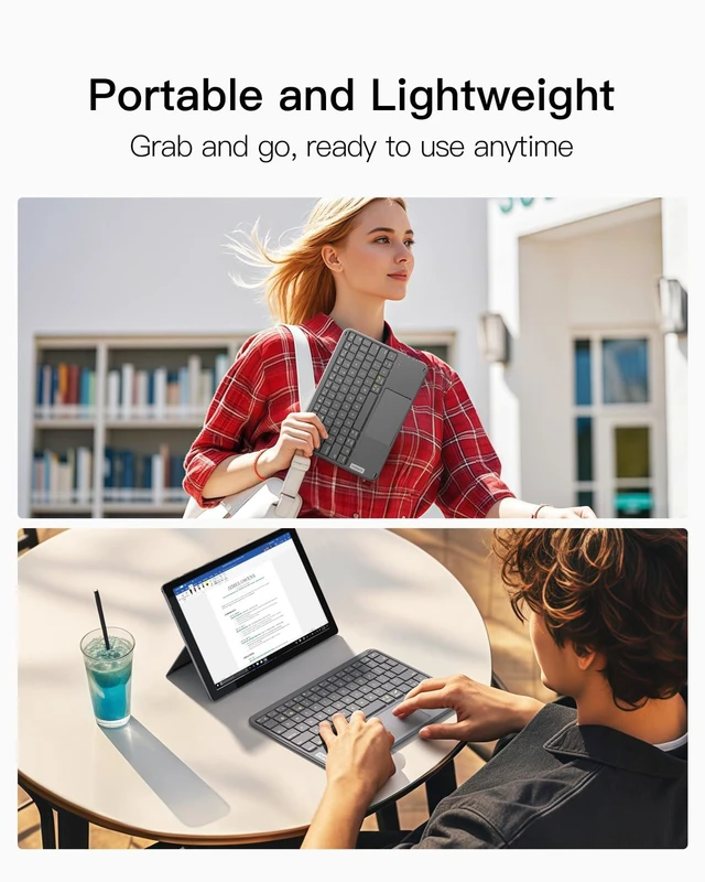 Alt view image 14 of 14 - Ultra-Slim Tablet Keyboard, Trackpad, 228g, Bluetooth 5.3