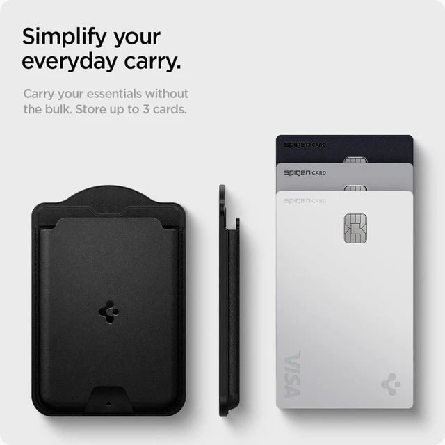 Alt view image 11 of 14 - for MagSafe Wallet, Holds 3 Cards, Compatible with Galaxy S26/S25/S24 Ultra/Edge/Plus, Z Fold 7, Pixel 10a/Pro XL/Fold, iPhone 17/16/15/14/13/12, Plaud Note, Card Holder - PU Black (MagFit)