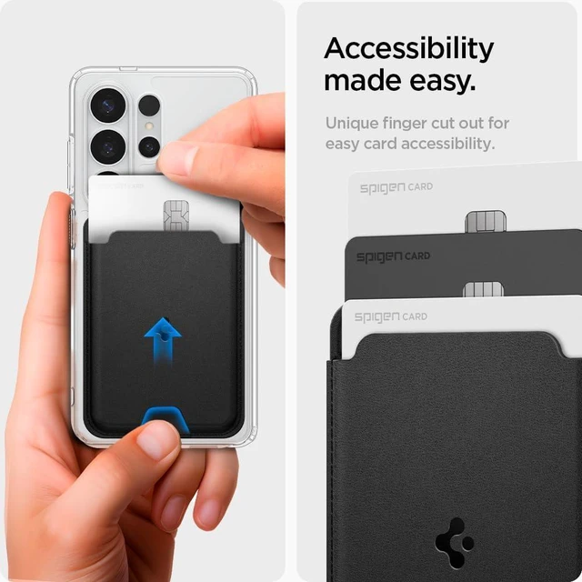 Alt view image 14 of 14 - for MagSafe Wallet, Holds 3 Cards, Compatible with Galaxy S26/S25/S24 Ultra/Edge/Plus, Z Fold 7, Pixel 10a/Pro XL/Fold, iPhone 17/16/15/14/13/12, Plaud Note, Card Holder - PU Black (MagFit)