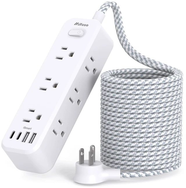 Alt view image 8 of 14 - Extension Cord with Multiple Outlets 15FT, 13-in-1 Long Power Strip