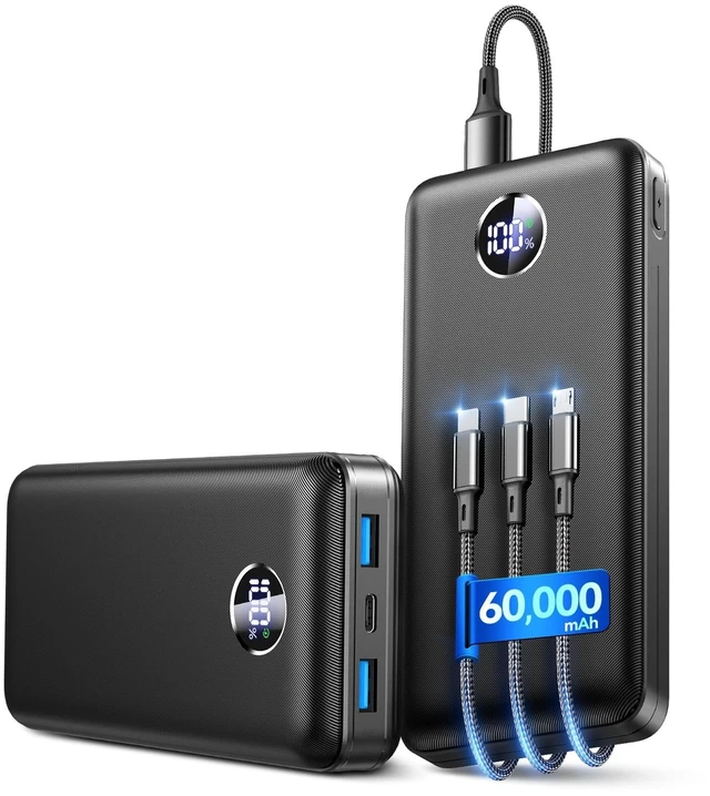 Alt view image 8 of 14 - Portable Charger 60000mAh, 5-Device Charging Power Bank Battery Pack