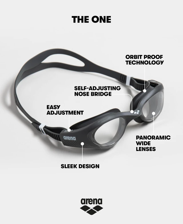 Alt view image 9 of 14 - Unisex Adult The One Swim Goggles for Men and Women Watertight Fit Orbit-Proof Seals Anti-Fog Coated Non-Mirror Lens, Smoke/Grey/Black