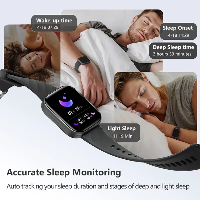 Alt view image 11 of 14 - Health & Fitness Tracker (Answer/Make Calls), Smart Watch with 24/7 Heart Rate and Blood Pressure, Sleep Tracking, Blood Oxygen Monitor, 120+ Sport Modes Activity Tracker for Women Men