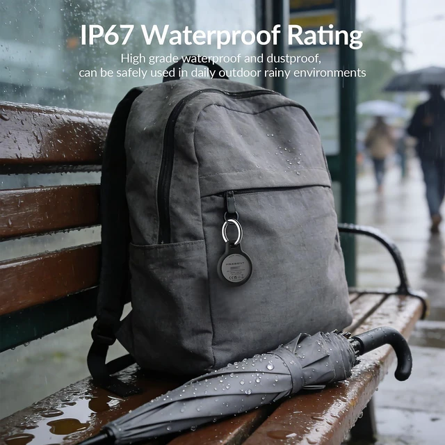 Alt view image 14 of 14 - Tracker Tag (4 Pack) - Apple MFi Certified & IP67 Waterproof | Works with Apple Find My Network (iOS) to Track Keys, Wallet, Luggage & More