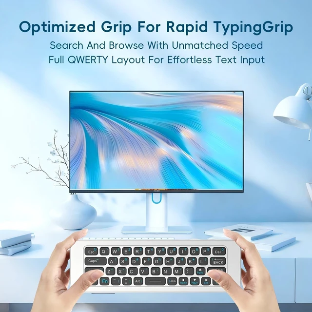 Alt view image 9 of 14 - Bluetooth Air Mouse Remote Keyboard, 2.4G Wireless Keyboard Combo
