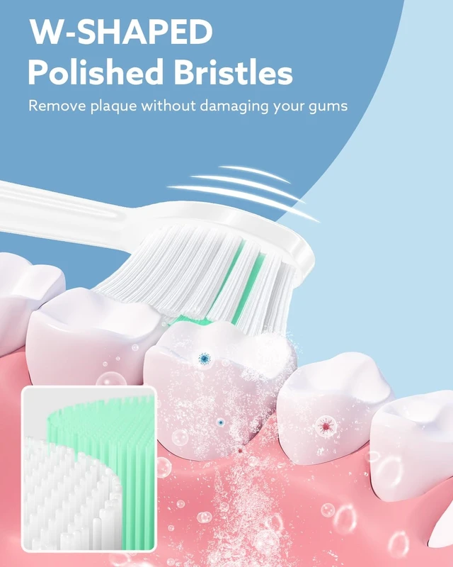 Alt view image 11 of 14 - Electric Toothbrush for Adults and Kids Rechargeable Sonic Toothbrush with 5 Modes 2-Min Smart Timer IPX7 Waterproof 40,000 VPM Motor with 8 Brush Heads & Travel Case (Pink, 1Pack)